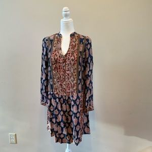 Anthropologie Tiny Boho dress with pockets size XS